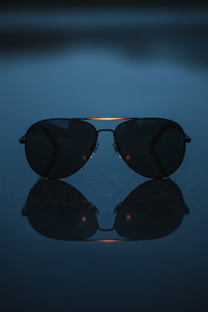 Vega aviator çerçeve, akşam ışığında kare